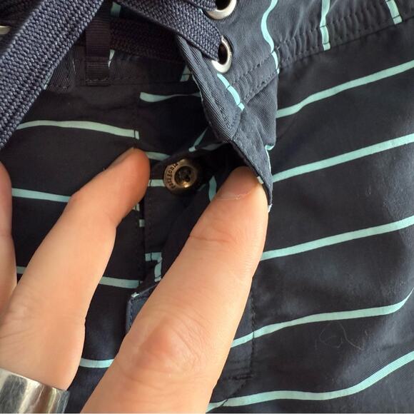 Patagonia Navy Blue Striped Board Shorts Size 36 - Picture 4 of 5